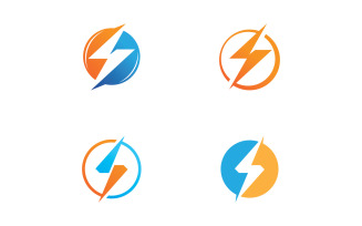 Lightning Flash logo Template vector icon V17