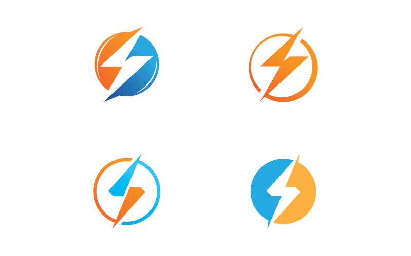 Lightning Flash logo Template vector icon V17 Logo Template