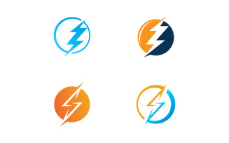 Lightning Flash logo Template vector icon V19