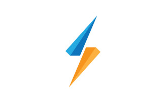 Lightning Flash logo Template vector icon V3