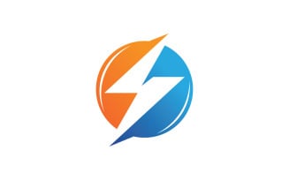Lightning Flash logo Template vector icon V4