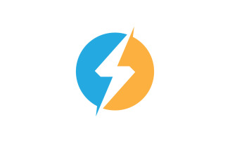 Lightning Flash logo Template vector icon V6