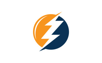Lightning Flash logo Template vector icon V9