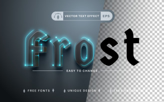 Glow Frost - Editable Text Effect, Font Style