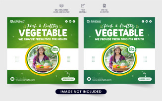 Healthy food promotion template vector