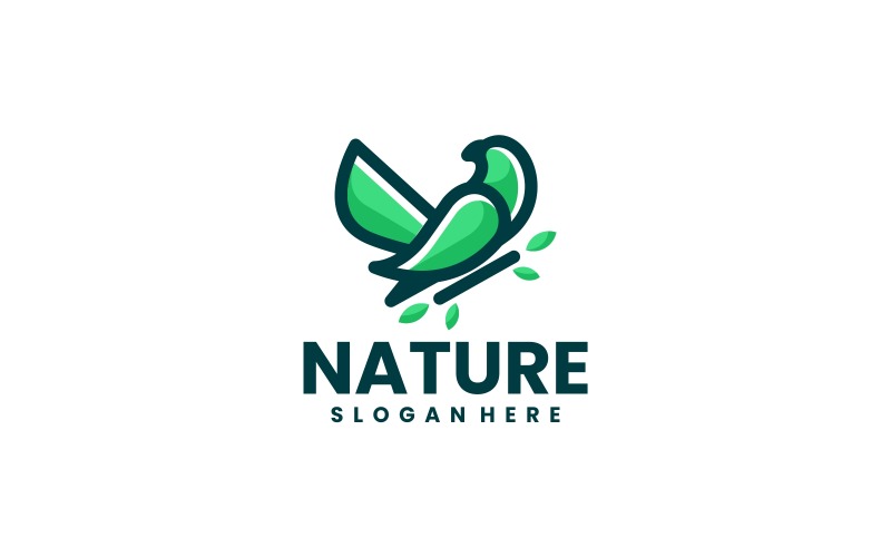 Nature Bird Simple Mascot Logo Logo Template