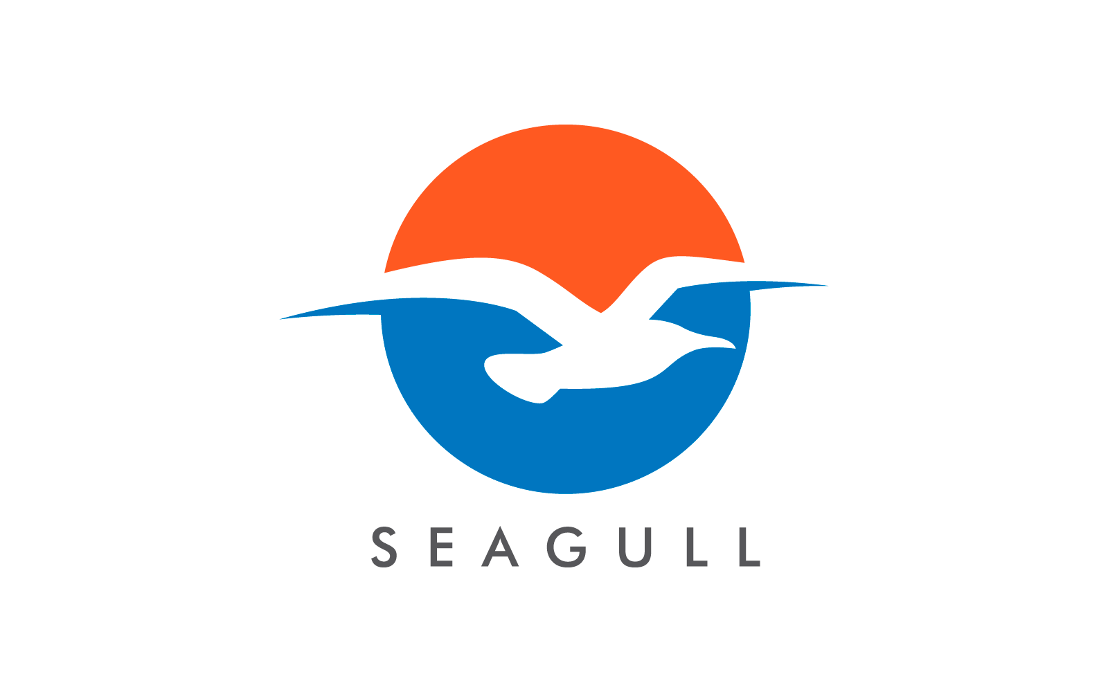 Seagull bird illustration vector flat design template eps 10 Logo Template