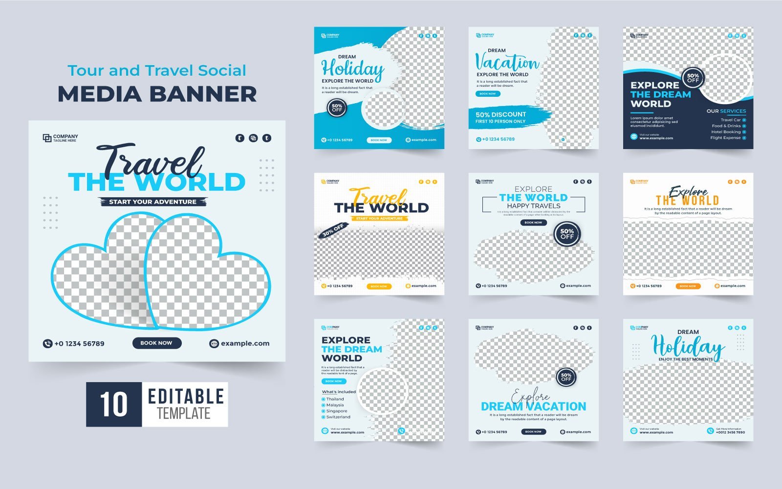 Kit Graphique #294986 Travel Agency Divers Modles Web - Logo template Preview