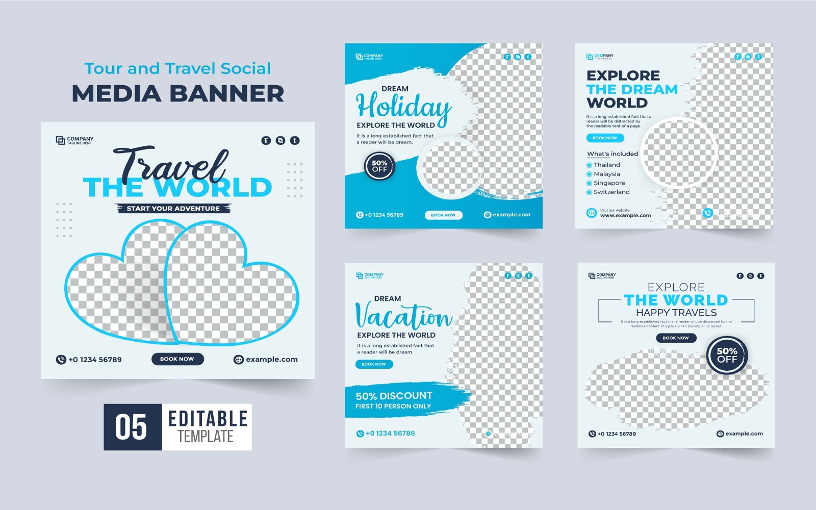 Kit Graphique #294992 Travel Agency Divers Modles Web - Logo template Preview