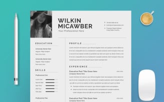 Clean Resume Template with Photo
