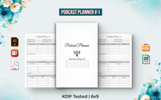 Editable Podcast Planner - KDP Interior V-1
