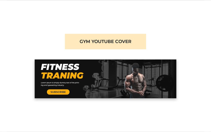 Gym YouTube Cover Header Design Social Media