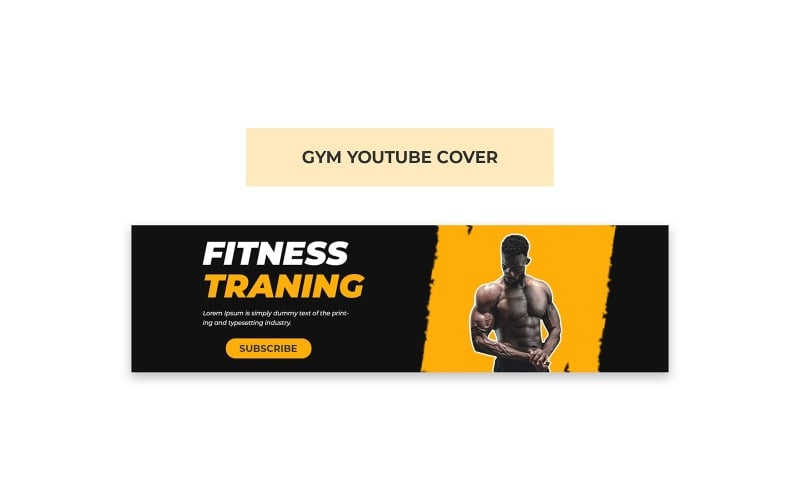 Gym YouTube Cover Header Template Social Media