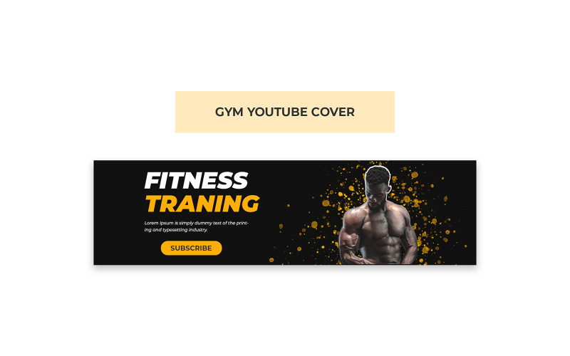 Gym YouTube Cover Photo Template Social Media