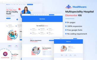 Healthcare - Multispeciality Hospital Web Elementor Kit