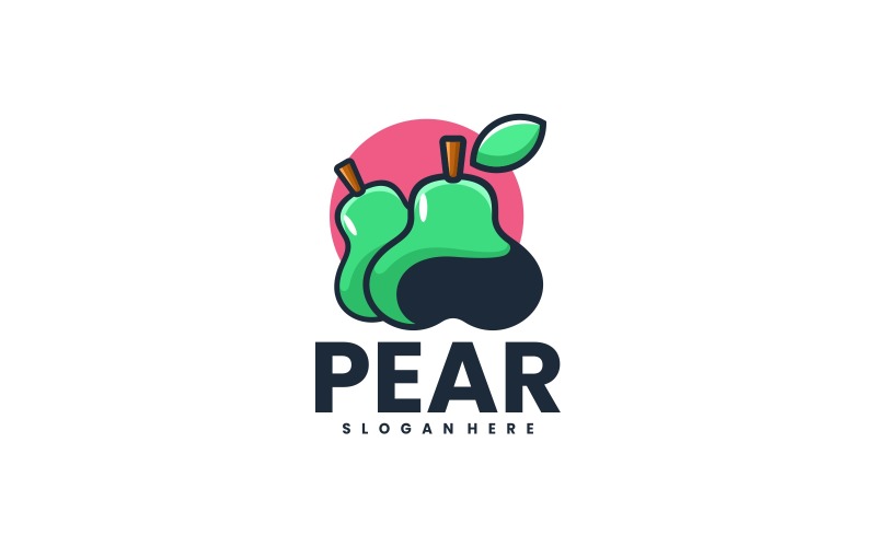 Pear Simple Mascot Logo Design Logo Template