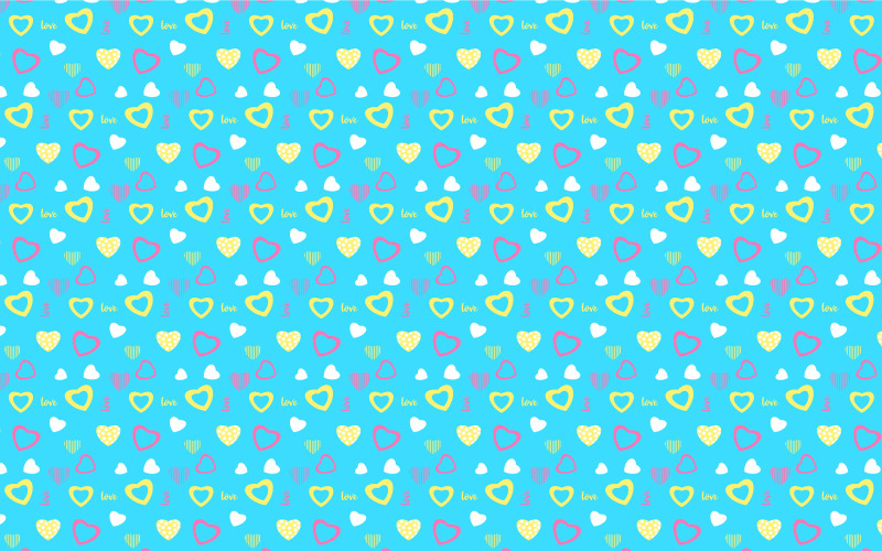Cute Love Pattern Background Texture Design