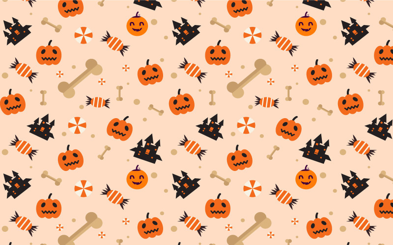 Halloween Endless Pattern Vector Design