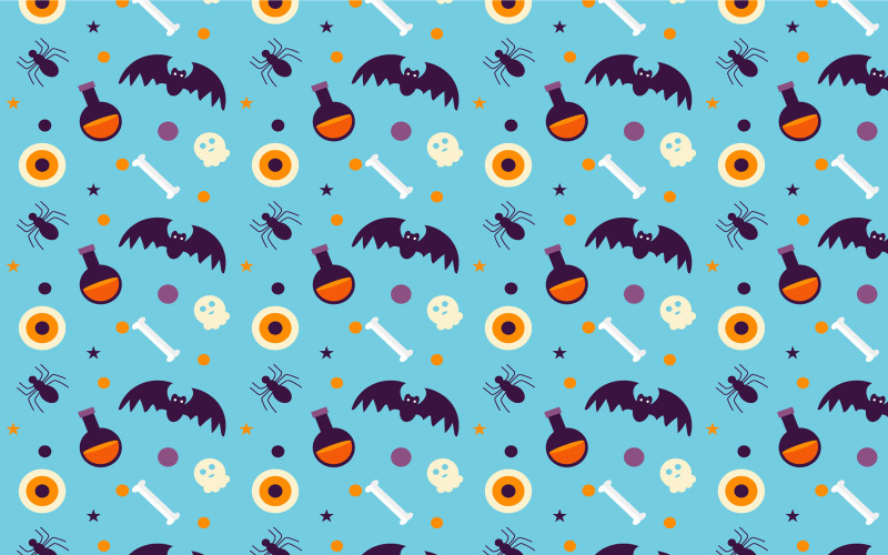 Halloween Pattern Decoration Vector Design