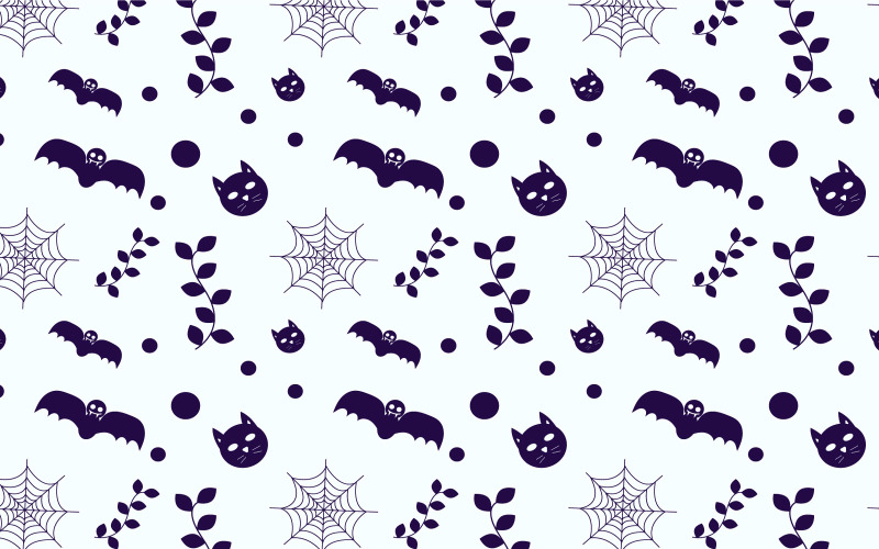 Halloween Seamless Pattern Vector Design