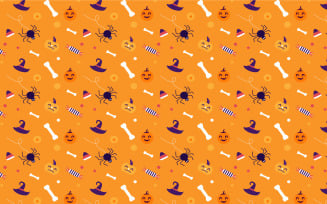 Halloween Spooky Pattern Background