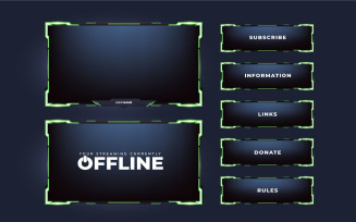 Online game screen border design vector