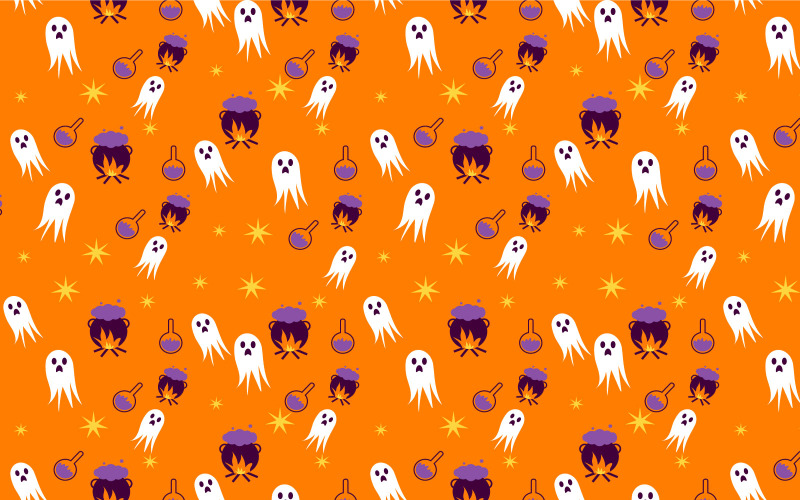 Seamless Halloween Pattern Design Vector