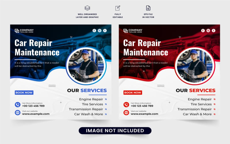 Automobile repair service promotion Social Media