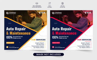 Car repair promotional poster vector