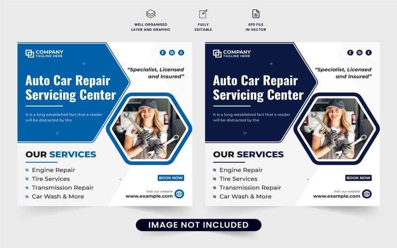 Vehicle maintenance business poster Social Media