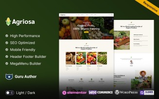 Agriosa - Vegetables, Fruits, and Grocery WooCommerce Elementor Theme