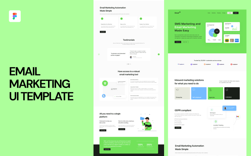 Email Marketing UI Template UI Element