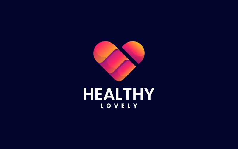 Healthy Lovely Gradient Logo Logo Template