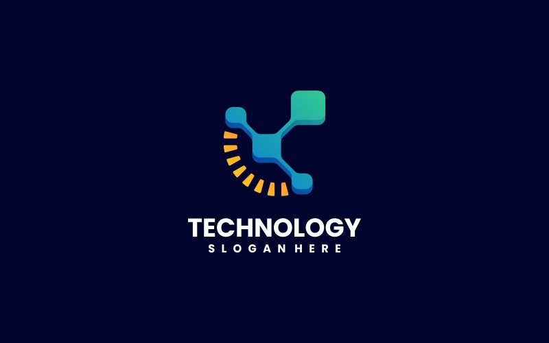 Technology Gradient Logo Style 2 Logo Template