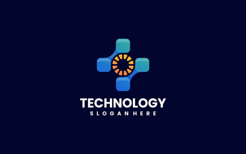 Technology Gradient Logo Style 3 Logo Template