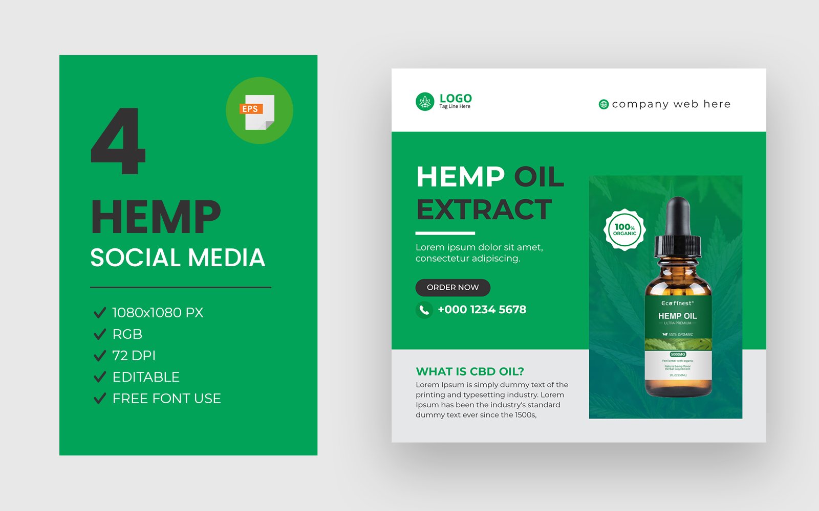 Kit Graphique #295386 Hemp Hemp Divers Modles Web - Logo template Preview