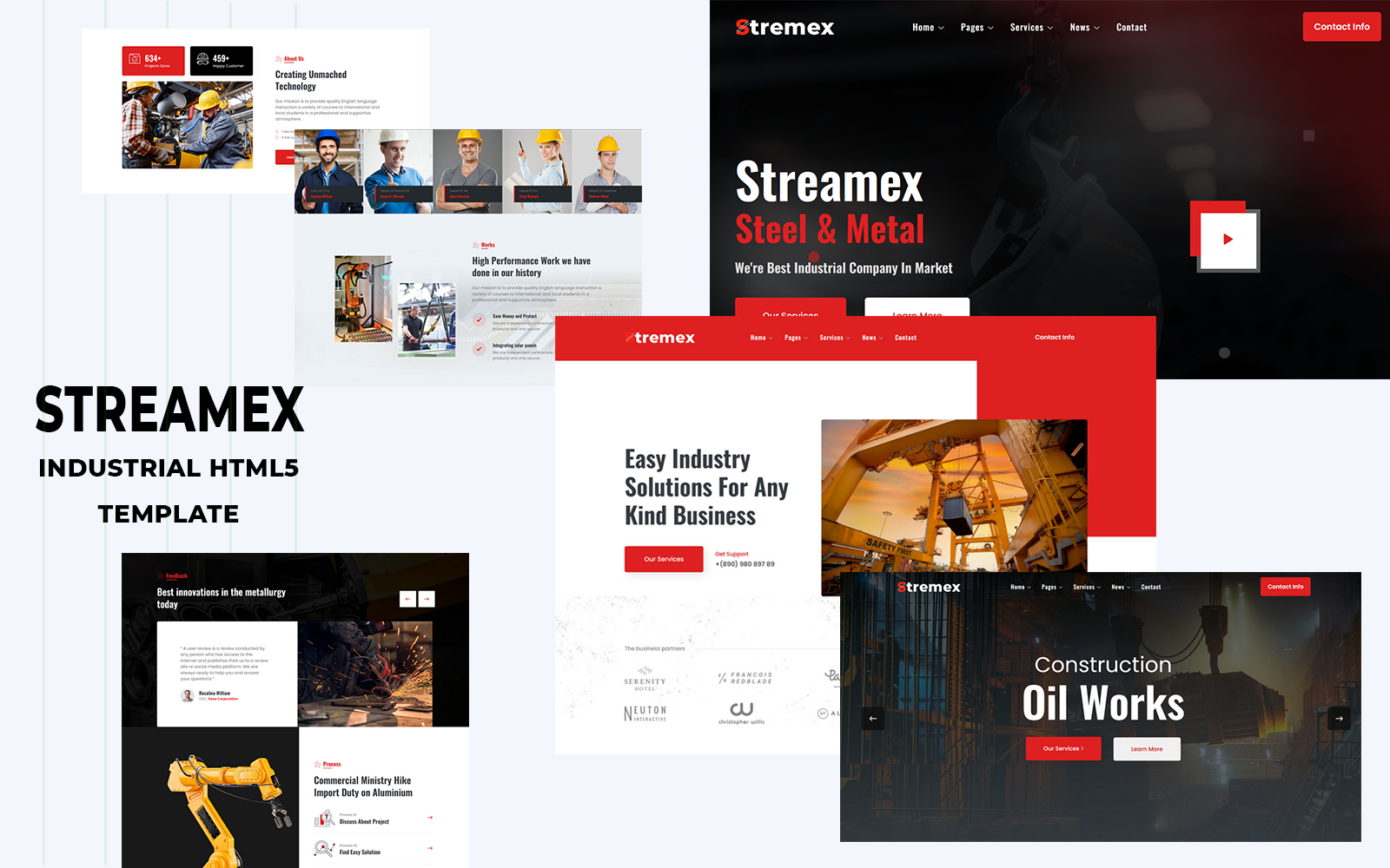 Streamex - Industrial and Construction HTML Template