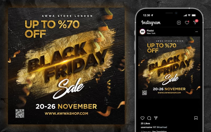 Black Friday Sale Template PSD Template