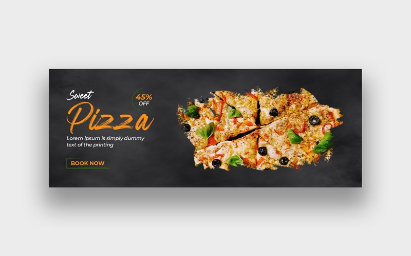 Delicious Pizza Facebook Cover Photo Social Media