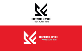 Electronic Services Logo Design (S+E Letters Logo)