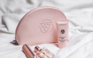 Makeup Bag and Cosmetic Mockup
