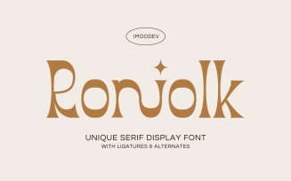 Roniolk Display Font Style