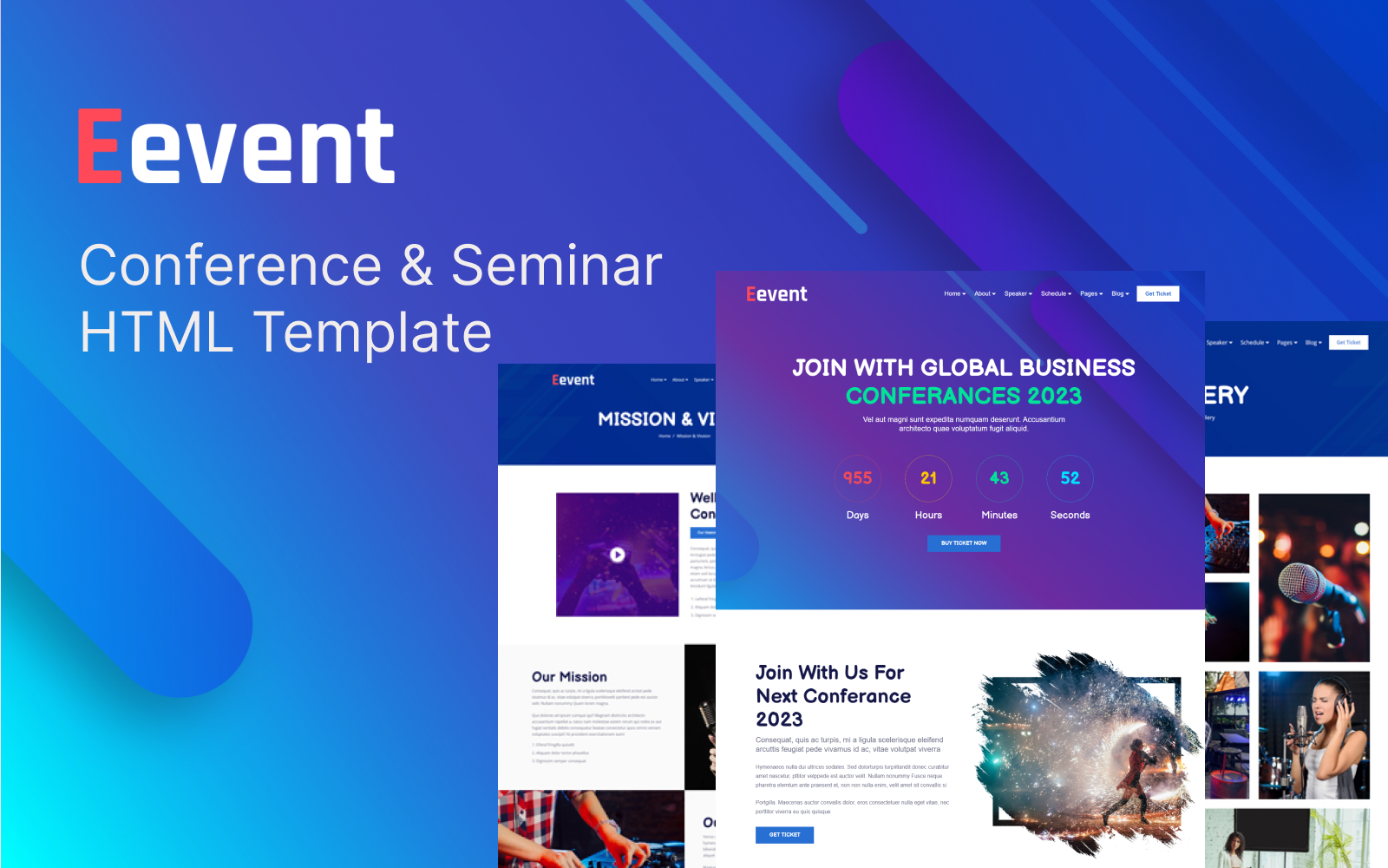Eevent - Conference & Seminar HTML Template
