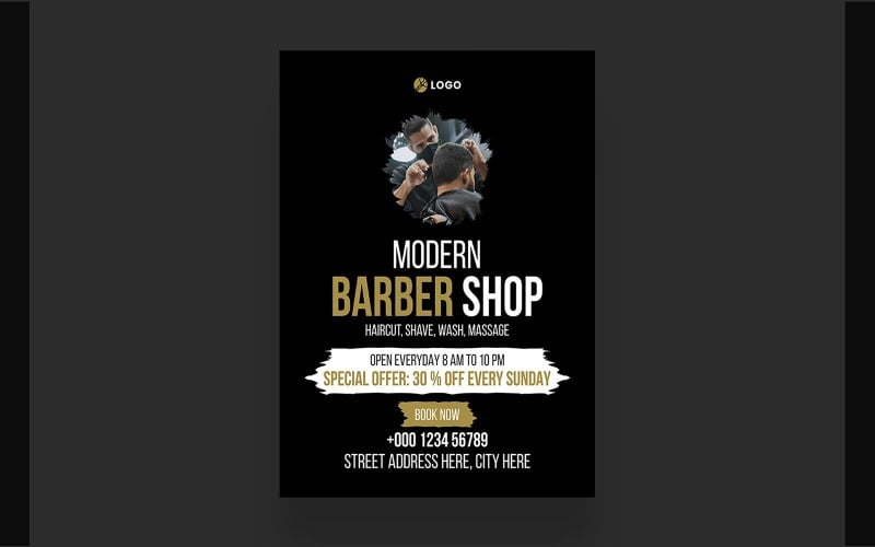 Barbershop Poster Template Corporate Identity