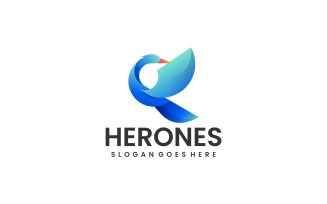 Heron Gradient Logo Style 8