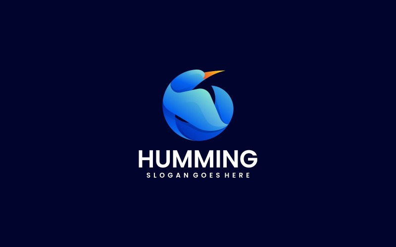 Humming Bird Gradient Logo 1 Logo Template