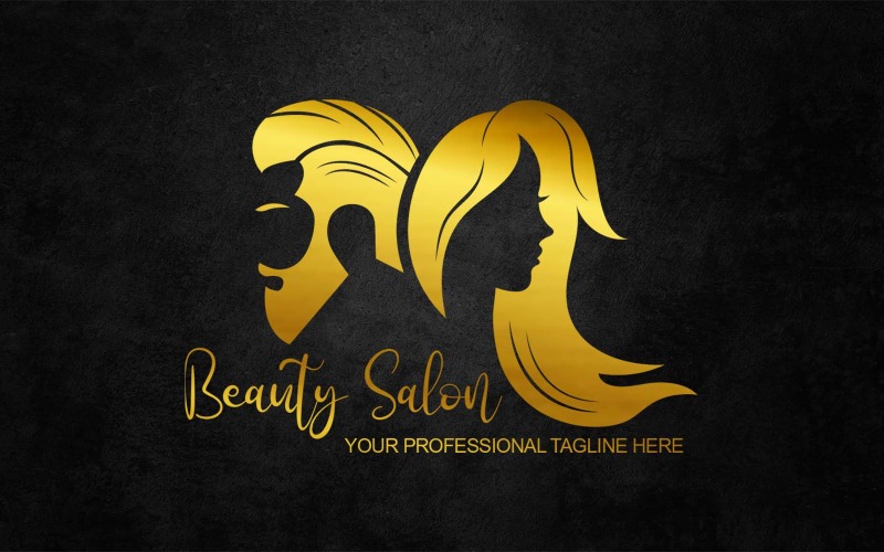Man Woman Beauty Salon Aesthetics Logo Design - Brand Identity Logo Template