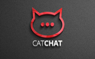 Messenger Logo - Cat Chat Messenger Logo - Free Template