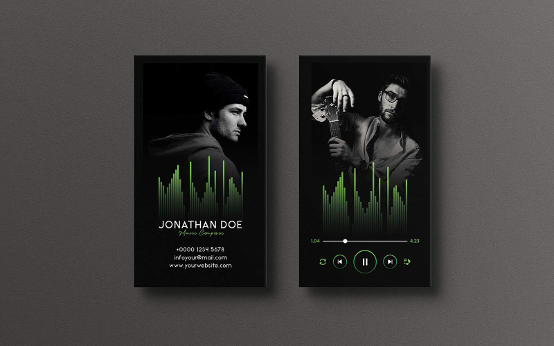 Music Composer Business Card Template Corporate Identity