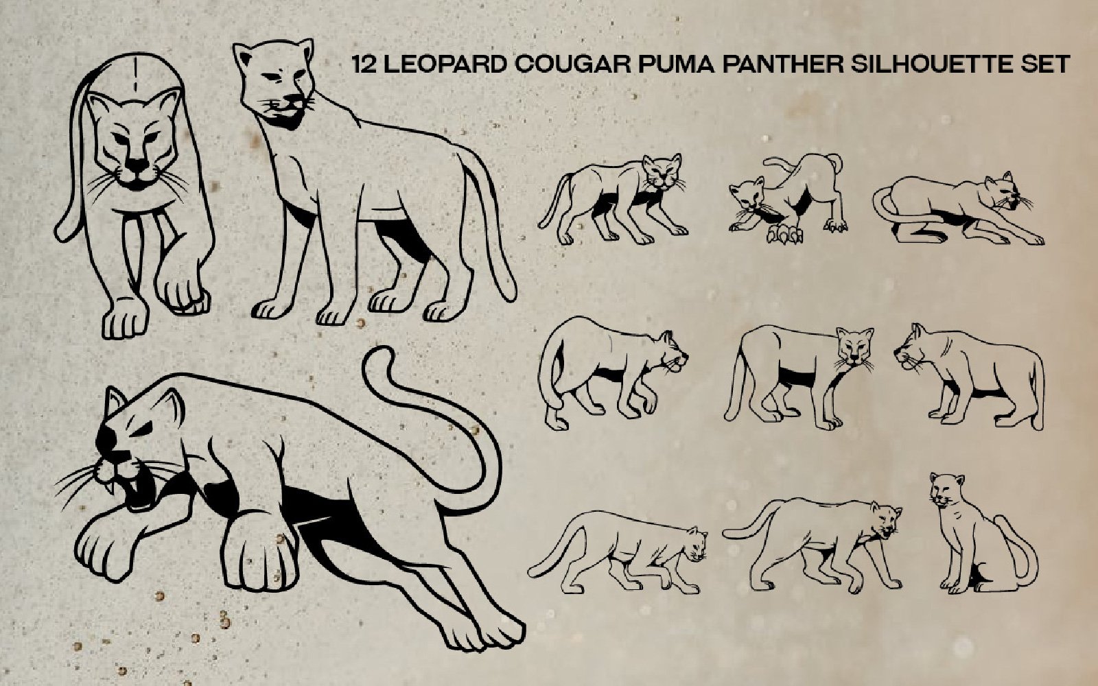 Kit Graphique #295593 Leopard Cougar Divers Modles Web - Logo template Preview